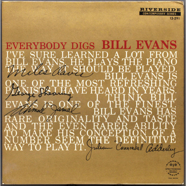 BILL EVANS TRIO - EVERYBODY DIGS BILL EVANS 1-CD CD plaadid
