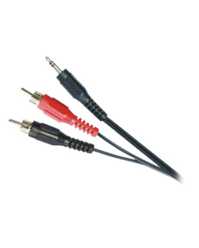 3,5 mm stereopistik - 2 x sentimeetrit/rca pistik.