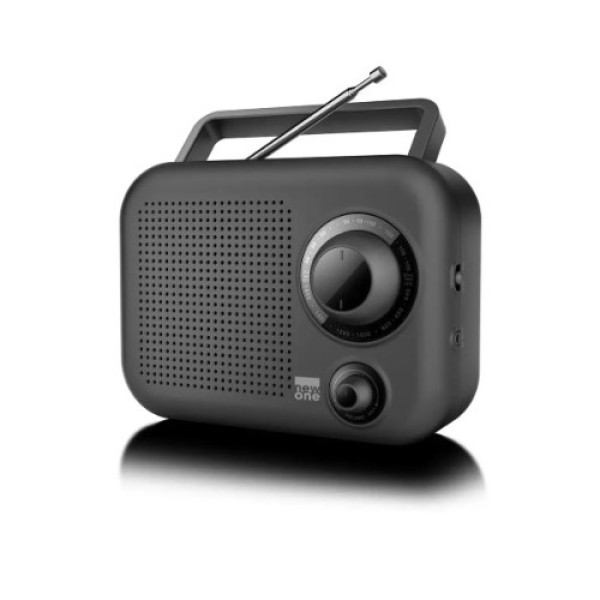 Kaasaskantav raadio new-one r210, analoogne fm/mw, must