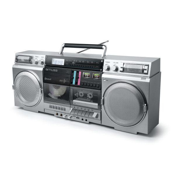 Kaasaskantav bluetooth-raadio cd-kassettmakk, 80w, m 380 gbs, muse