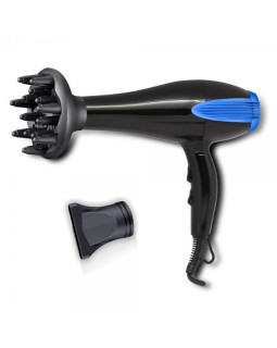 Rosberg r51100ad, föön difuuseriga, 2200w, 3 temperatuuri seadet, 2 kiirust, must/sinine