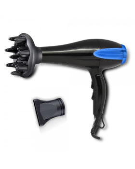 Rosberg r51100ad, föön difuuseriga, 2200w, 3 temperatuuri seadet, 2 kiirust, must/sinine