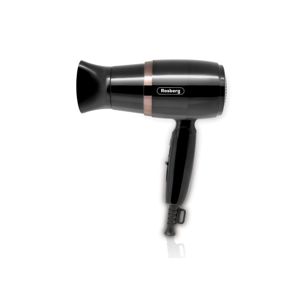 Föön rosberg r51100j, 1600w, must, kokkupandav käepide