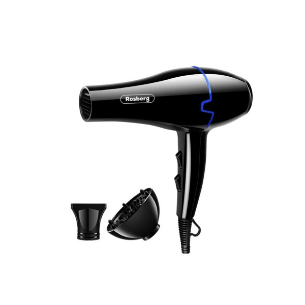 Föön hajutiga rosberg r51100kd, 2000w, must/sinine