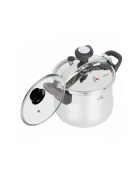 Kiirkeedupott rosberg r51311a7, 7 l, 2 kaant, induktsioon, kolmekihiline põhi, roostevaba teras