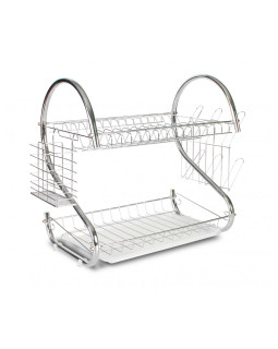 Nõudekuivati rosberg r53000h, kroom, 2 taset, 40x25x39cm