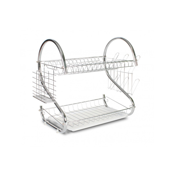 Nõudekuivati rosberg r53000h, kroom, 2 taset, 40x25x39cm