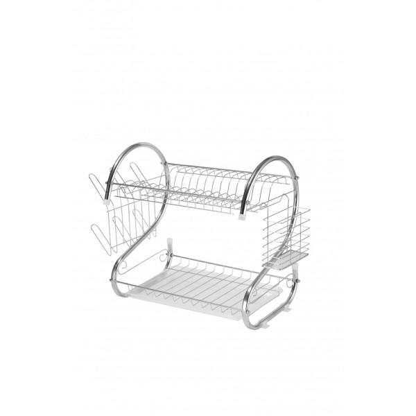 Nõudekuivati rosberg r53000h, kroom, 2 taset, 40x25x39cm