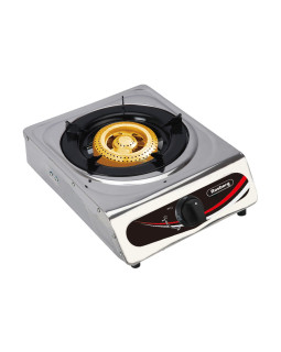 Ühekordne gaasipliidiplaat rosberg r51454a, 30 mbar, roostevaba teras, malmpõleti