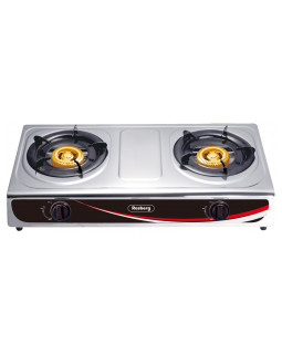 Kahekordne gaasipliidiplaat rosberg r51454ad, 30 mbar, roostevaba teras, malmpõletid