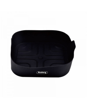 Silikoonist vooder airfryerile rosberg r51980ss, 20,5x20,5x5,5cm, must