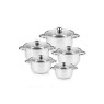 Pot set rosberg r51210o10, 18/20/22/24/26 cm., stainless steel