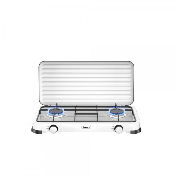 2 põletiga gaasipliit kaanega, 2 x 2,2 kwh, 5r51454d2w, rosberg 2 põletiga gaasipliit kaanega, 2 x 2,2 kwh, 5r51454d2w, rosberg
