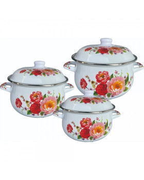 Kvaliteetsete ja vastupidavate emailitud teraspannide komplekt, 55r54518f3, rosberg