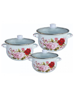 Kvaliteetsete ja vastupidavate emailitud teraspannide komplekt, 5r54518e3g, rosberg