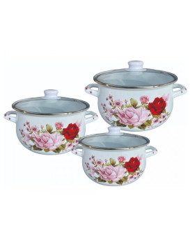 Kvaliteetsete ja vastupidavate emailitud teraspannide komplekt, 5r54518e3g, rosberg