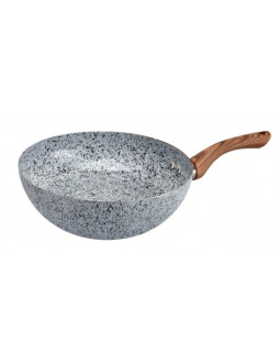 Alumiiniumist marmorkivi-stiilis keraamilise kattega wok-pann, 26 x 10 cm, 5v1320j26h, oliver voltz