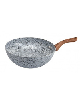 Alumiiniumist marmorkivi-stiilis keraamilise kattega wok-pann, 26 x 10 cm, 5v1320j26h, oliver voltz
