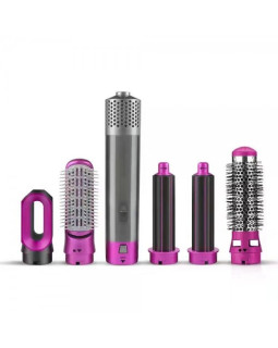 Rosberg 555r51100w, juuksestyler komplekt 5 in 1, 1000w, 5 otsikut, riputusaas, lilla