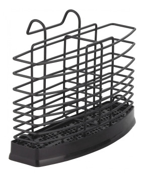 Rosberg 55r53003db söögiriistade hoidik, 20,7 × 9,5 × 15,2 cm, must