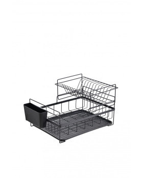 Rosberg 5r53000pbl, nõudekuivati, 2 taset, 45x32,5x27,3 cm, must