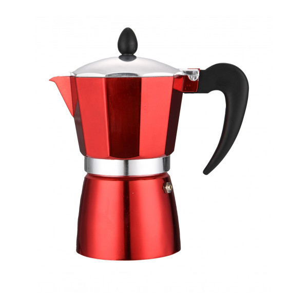 Kuuba kohvimasin rosberg r51173bp6, 6 tassi, alumiinium, punane