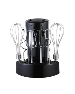 Mikser rosberg r51110kb, 300w, 5 kiirust, aluse ja tarvikutega, must/hõbedane-foto2