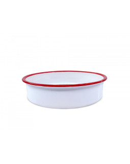 Ümmargune emailitud küpsetusvorm oliver voltz 5v1222kr34, 34×8,0 cm, valge