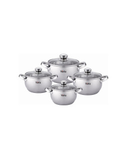 Pottide komplekt voltz ov51210g8b, 18/20/22/24cm./=2.7/3.7/5.1/6.5l., roostevaba teras