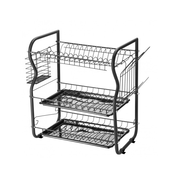 Rosberg 55r53000ob nõudekuivatusrest, 3 taset, 43×24×45 cm, must Rosberg 55r53000ob nõudekuivatusrest, 3 taset, 43×24×45 cm, must