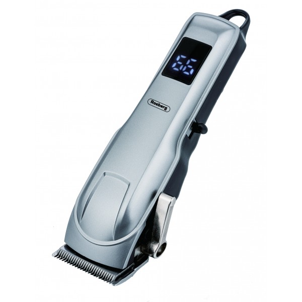 Laetav juukselõikur rosberg 555r51810q, 5w, dc 3.7v 1200mah, usb-laetav, hõbedane