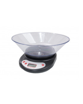 Köögikaal, maksimaalne kaal-5kg, lcd-ekraan, must, 55r51651bb, rosberg