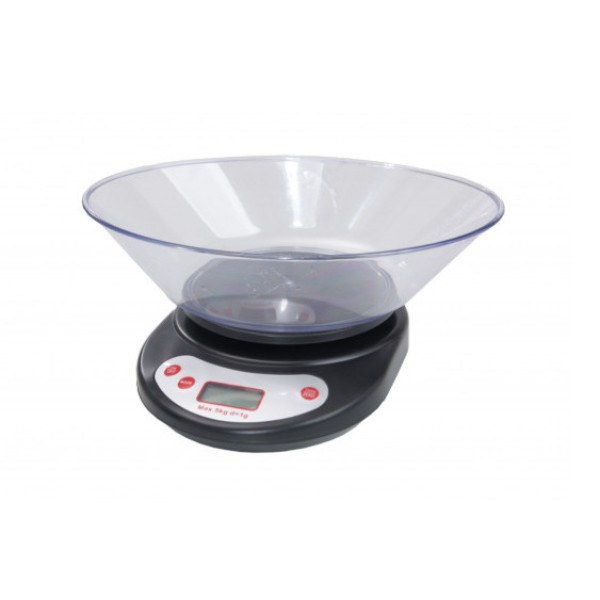 Köögikaal, maksimaalne kaal-5kg, lcd-ekraan, must, 55r51651bb, rosberg