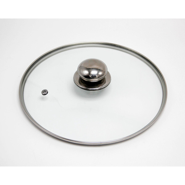 Klaasist kaas roostevabast terasest nupuga, 24 cm, 3025, michelino