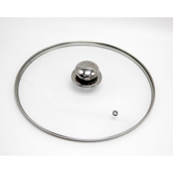 Klaasist kaas roostevabast terasest nupuga, 28 cm, 3026, michelino