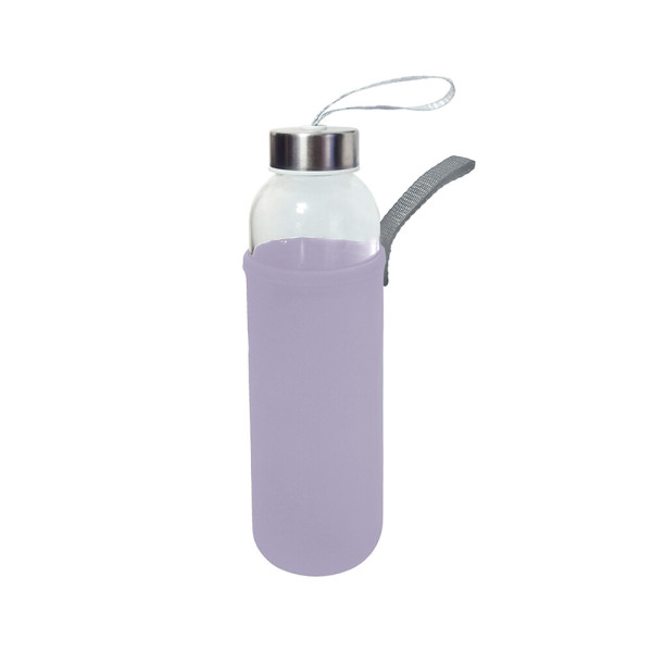 Joogipudel neopreenkattega, 500 ml, klaasist, sirelililla värvi, 52021, michelino