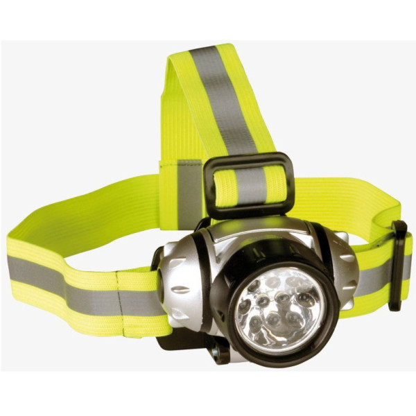 Pealamp 10 led-iga, hõbedane/must, 4002626, heitech