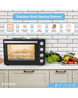 Brock elektriahi koos pliidiplaatidega, 30l, 1600w-foto3