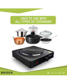 Ühe rõngaga elektripliit brock ep 100 bk, 1500w-foto3