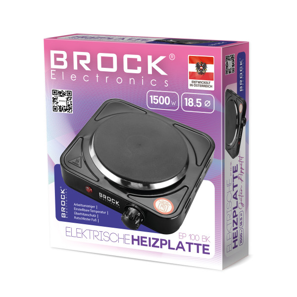 Ühe rõngaga elektripliit brock ep 100 bk, 1500w
