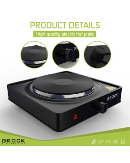Ühe rõngaga elektripliit brock ep 100 bk, 1500w-foto7