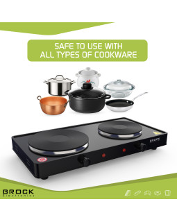 Kahe rõngaga elektripliit brock ep 200 bk, 2500w-foto3