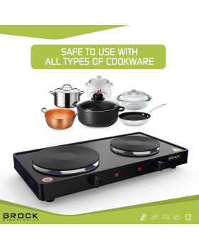 Kahe rõngaga elektripliit brock ep 200 bk, 2500w-foto3