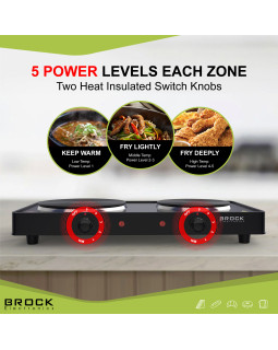 Kahe rõngaga elektripliit brock ep 200 bk, 2500w-foto9