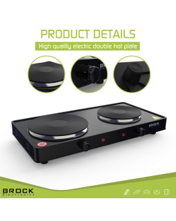 Kahe rõngaga elektripliit brock ep 200 bk, 2500w-foto7