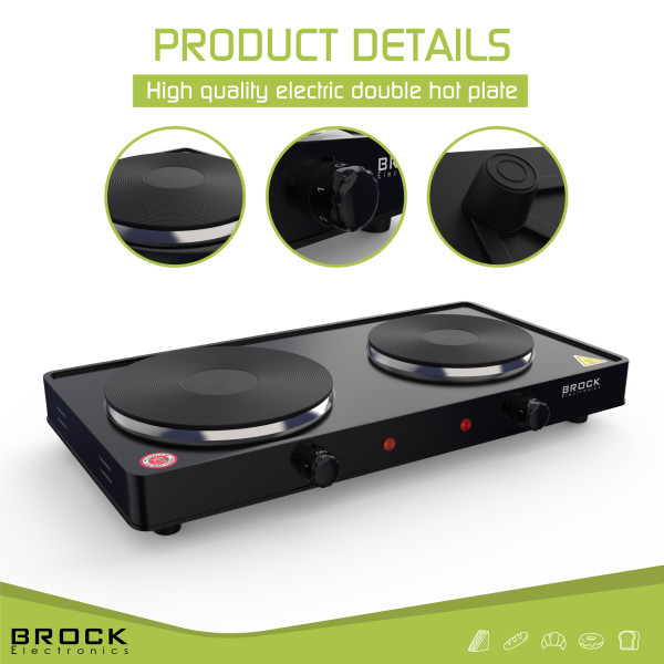 Kahe rõngaga elektripliit brock ep 200 bk, 2500w Kahe rõngaga elektripliit brock ep 200 bk, 2500w