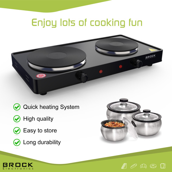 Kahe rõngaga elektripliit brock ep 200 bk, 2500w Kahe rõngaga elektripliit brock ep 200 bk, 2500w