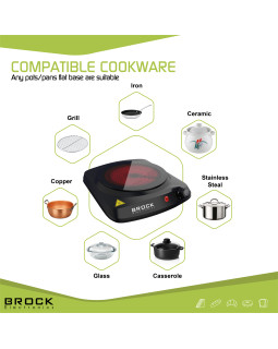 Brock infrapuna keeduplaat. ühetsooniline. 1200w-foto6