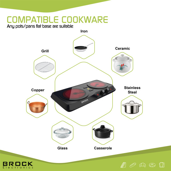 Brock infrapuna kütteplaat 1200w + 800w