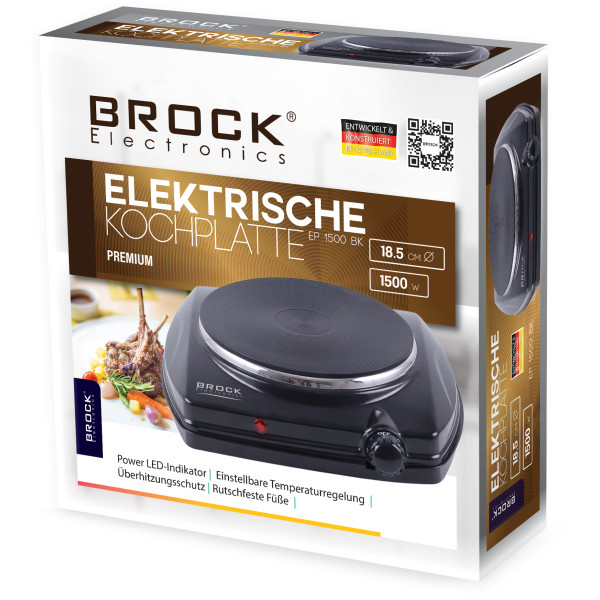 Brock elektriline ühekordne pliidiplaat, 1500w